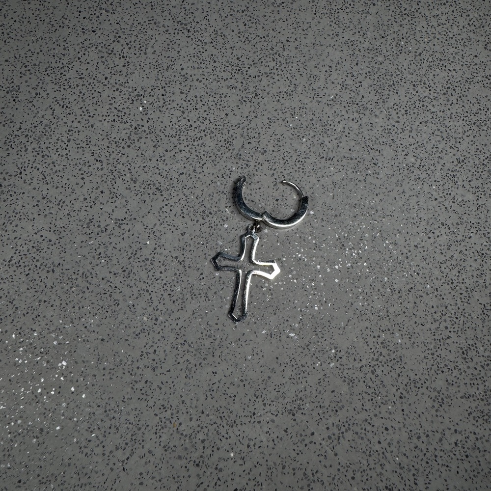 VITALY Cross Hoop Earring